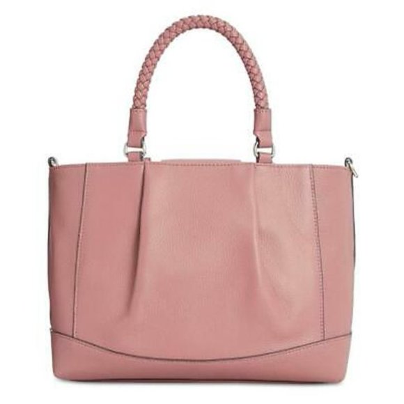 Giani Bernini Braided Handle Leather Satchel - Picture 2 of 3